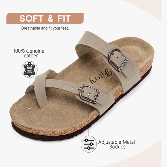 Women's Tan Sandals - Picture 3 of 6